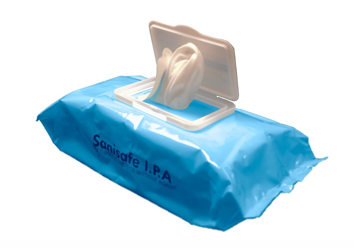 Carton de Les lingettes désinfectantes 70 Alcool 12 paquets de 100