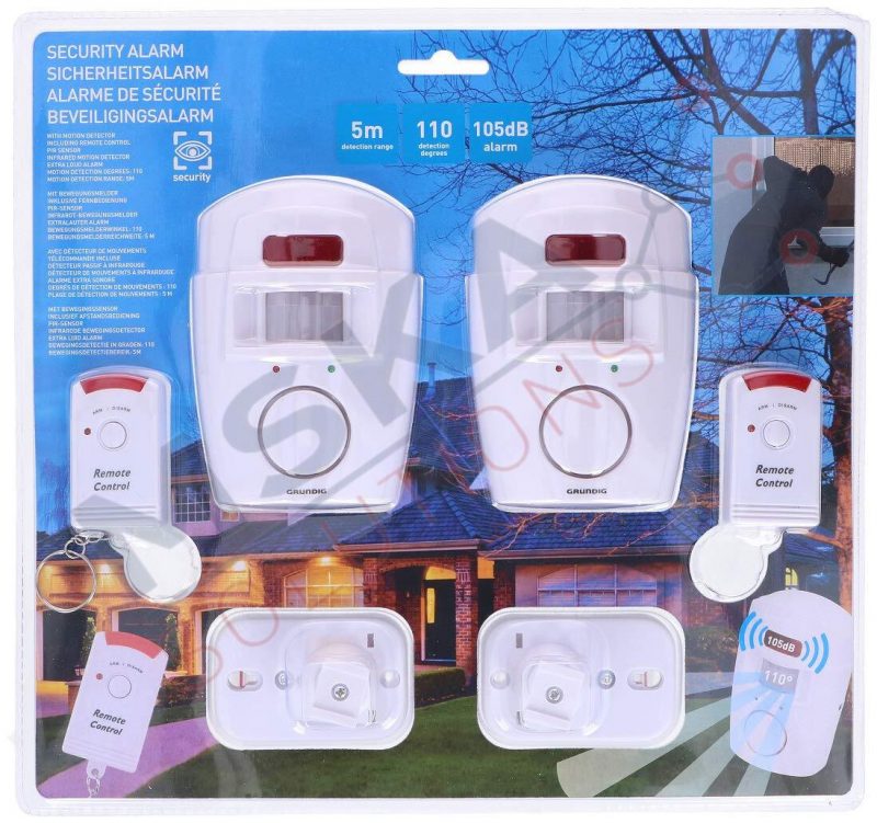 GRUNDIG Wireless Alarm Set Motion Sensor with Remote 2+2 MSKA